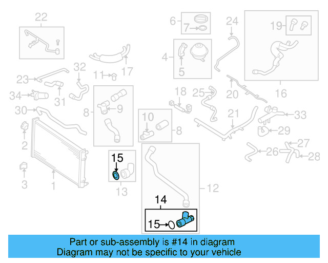 Radiator Coolant Hose Adapter 6Q0-122-291-F - View 7