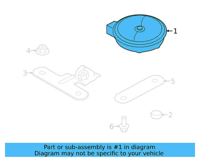 Alarm Horn 2H0-951-115-A - View 6