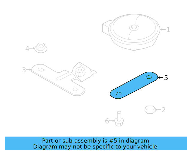Alarm Horn Clip 2H0-951-107-A - View 2