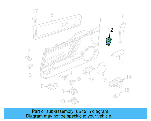 Lock Switch 1C0-962-125-B-01C - View 7