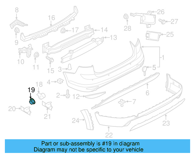 Park Sensor Seal 5Q0-919-133-9B9 - View 10