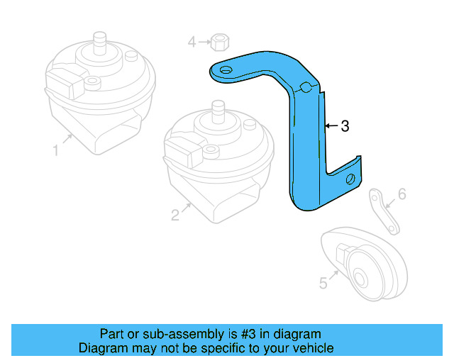 Horn Bracket 7L6-951-185 - View 3