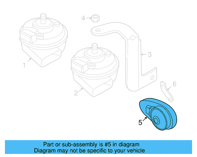 Alarm Horn 1J0-951-605-A - View 10