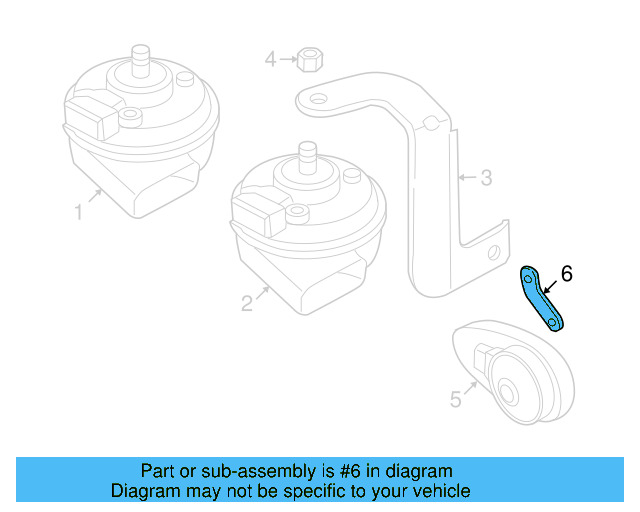 Alarm Horn Bracket 7L0-971-457 - View 4