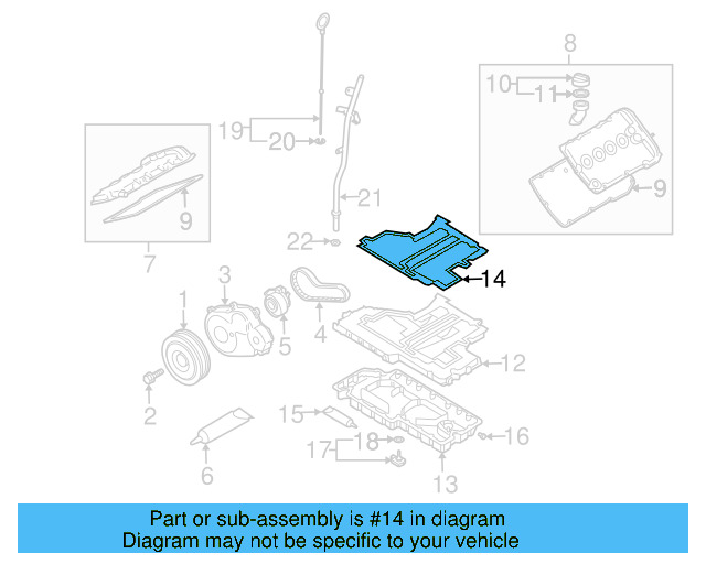 Oil Pan Gasket 07D-103-609-H - View 3