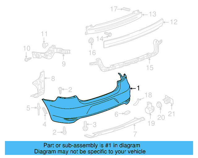 Bumper Cover (Unpainted) 1q0807421atgru - View 3