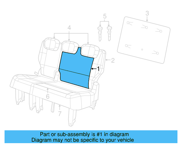 Seat Back Cover 7B0-885-805-G-HL5 - View 3