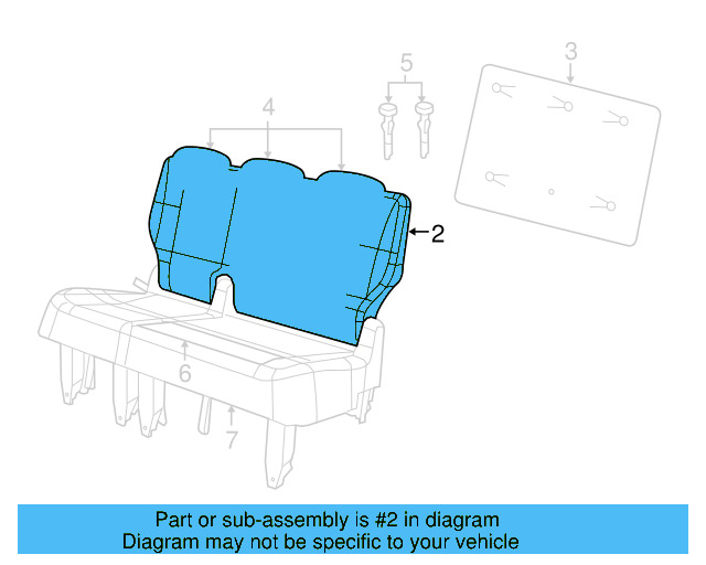 Seat Back Pad 7B0-885-776-C - View 3