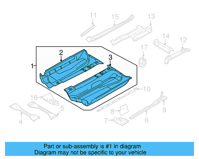 Floor Pan Assembly 1K0-803-073-A - View 4