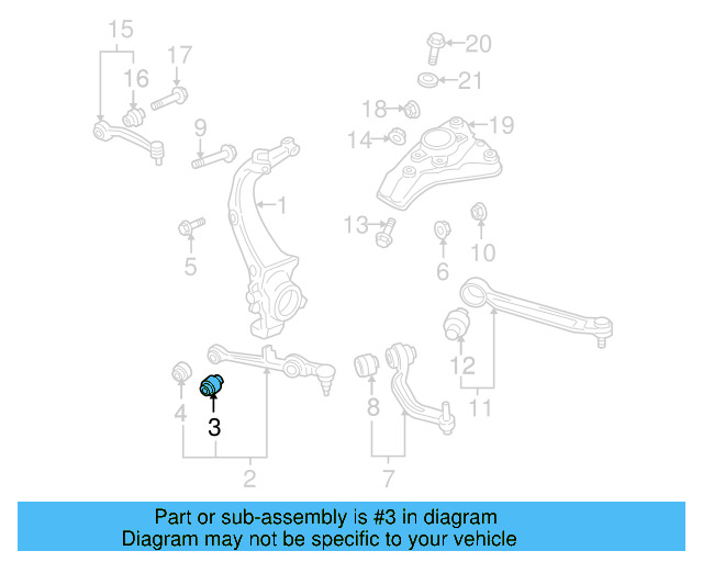 Ft Lower Control Arm Outer Bushing 4E0-407-181-D - View 3