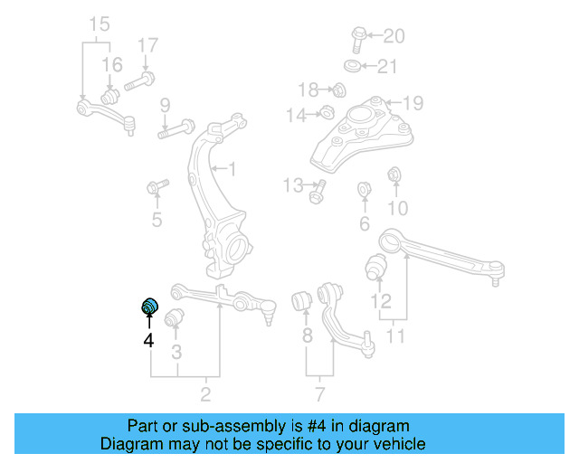 Ft Lower Control Arm Inner Bushing 4E0-407-182-C - View 3