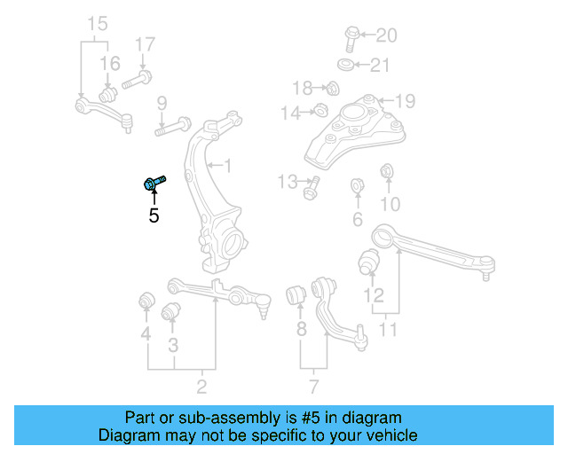 Upper Control Arm Bolt N-105-149-01 - View 6