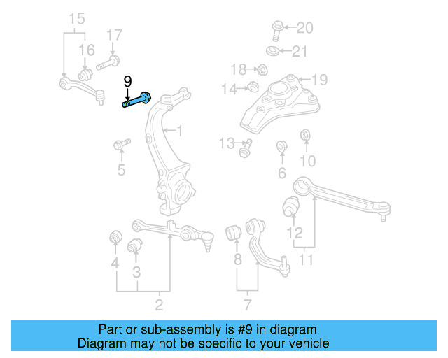 Rear Lower Control Arm Bolt N-906-259-02 - View 4