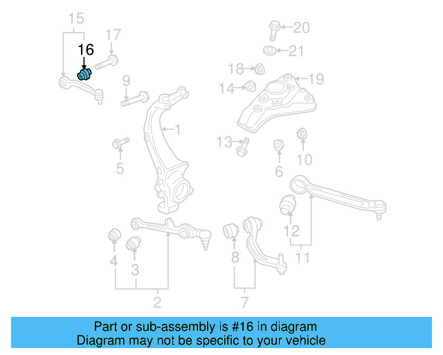 Ft Upper Control Arm Bushing 8D0-407-515-C - View 3