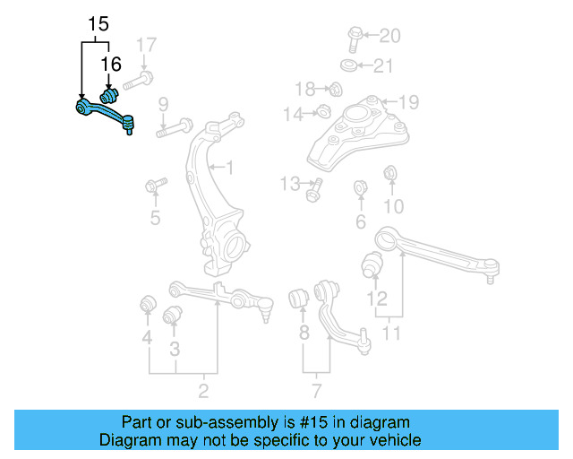 Rear Upper Control Arm 4E0-407-510-E - View 3
