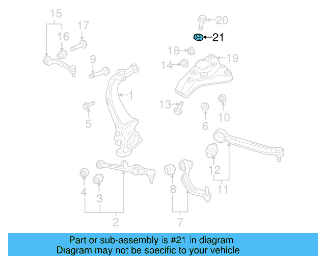 Upper Bracket Washer 3D0-412-145-A - View 3