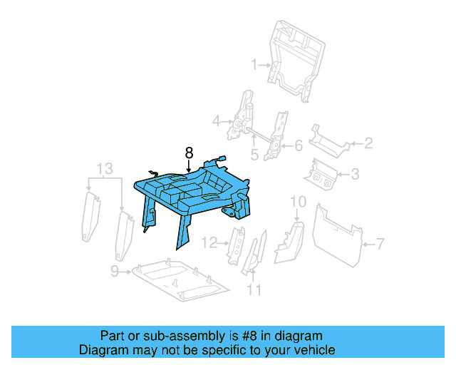 Seat Frame 7B0-885-306-E - View 8