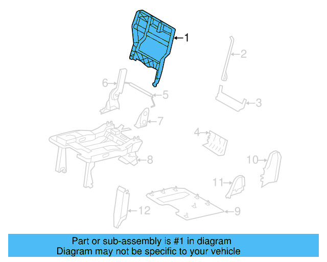 Seat Back Frame 7B0-885-504 - View 5