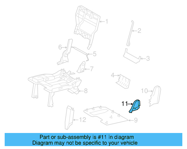 Inner Cover 7B0-885-638-C-XT1 - View 3