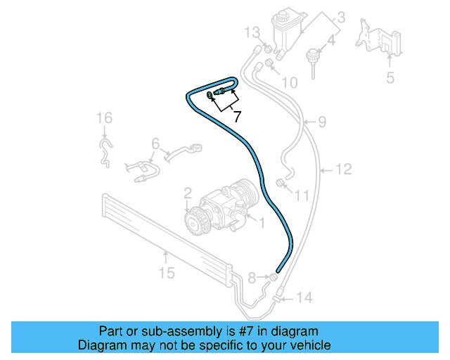 Power Steering Return Hose 7L6-422-891-P - View 4