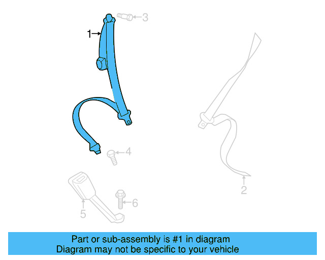Lap & Shoulder Belt 5C5-857-806-D-RAA - View 6