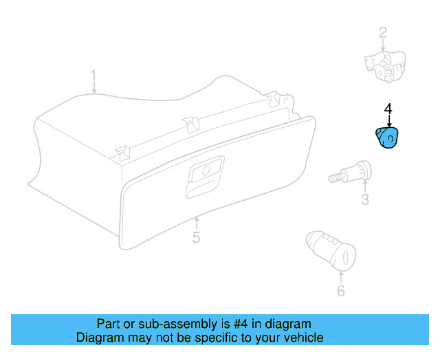 Glove Box Door Plug N-905-814-01 - View 25