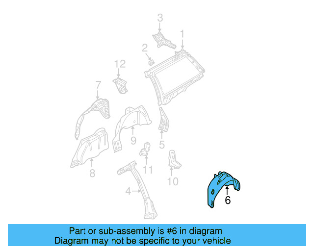 Inner Wheelhouse 3B5-803-422-D - View 6