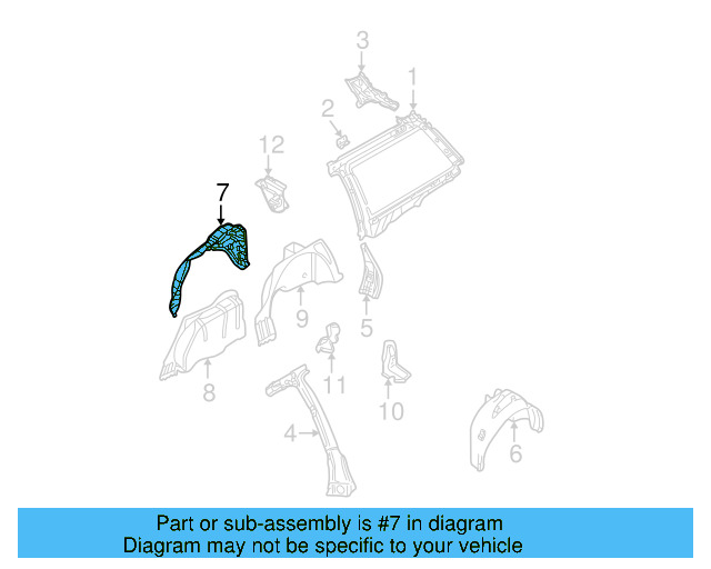 Outer Wheelhouse 3B9-803-435-A - View 9