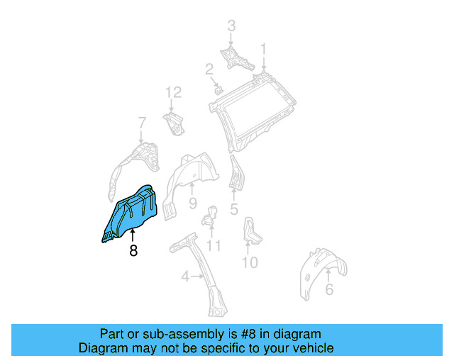Inner Wheelhouse Reinforcement 3B0-804-480-F