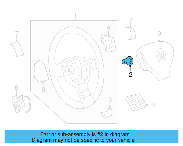 Steering Wheel Bolt N-907-991-02 - View 83