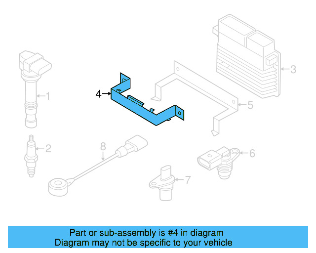 Engine Control Module (ECM) Bracket 5C0-907-269-A