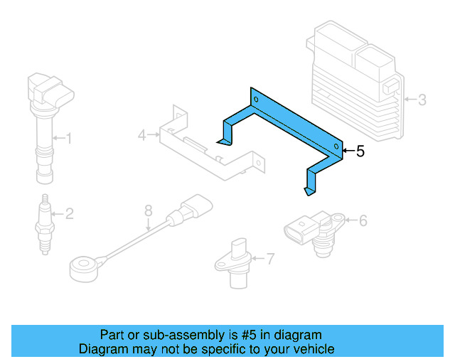 Engine Control Module (ECM) Bracket 5C0-907-269-A - View 14