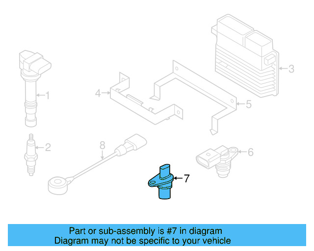 Crankshaft Position Sensor 06K-906-433-B - View 16