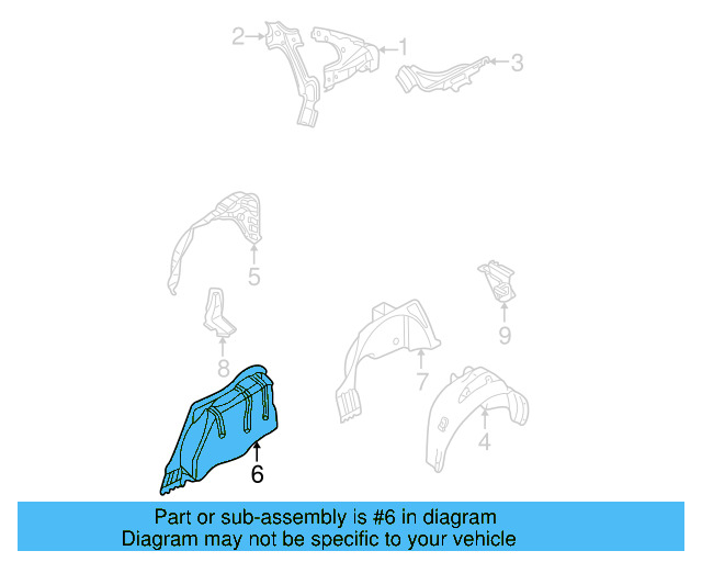 Inner Wheelhouse 3B5-803-422-D - View 8