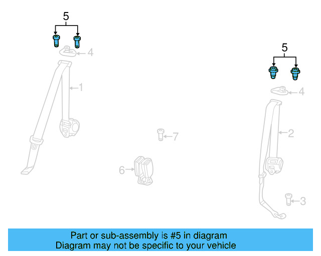 Outer Belt Assembly Upper Bolt N-989-260-01 - View 95