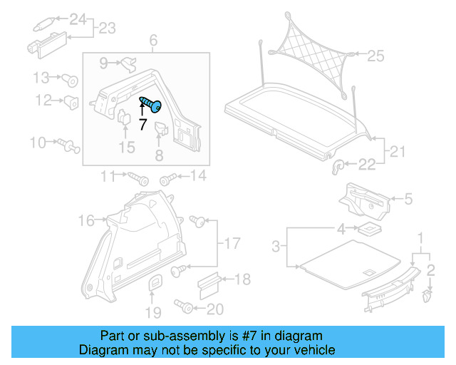 Rear Floor Pan Hook 5Q0-885-473 - View 14
