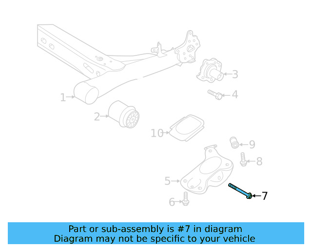 Mount Bracket Rear Bolt N-105-695-01 - View 12