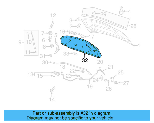 Hood Insulation Pad 5K0-863-831-G