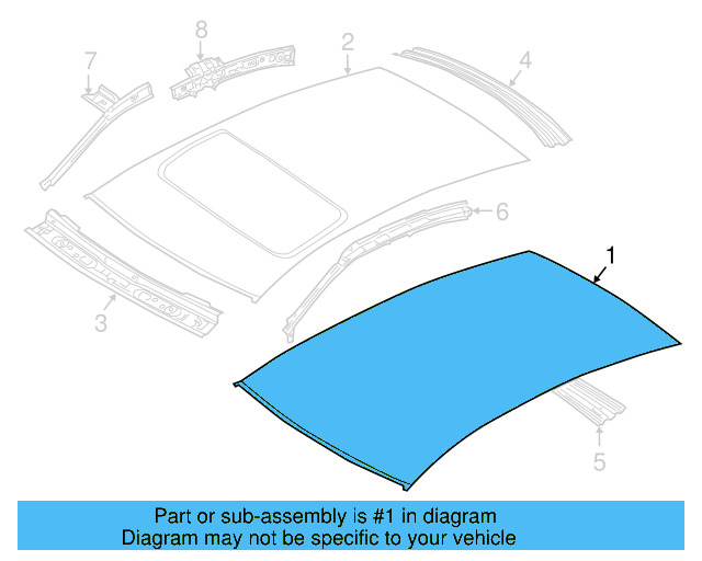 Roof Panel 561-817-111 - View 4