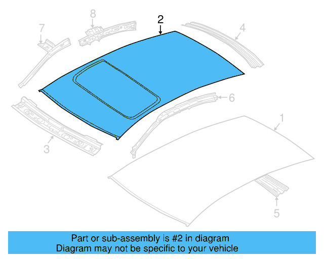 Roof Panel 561-817-111 - View 5
