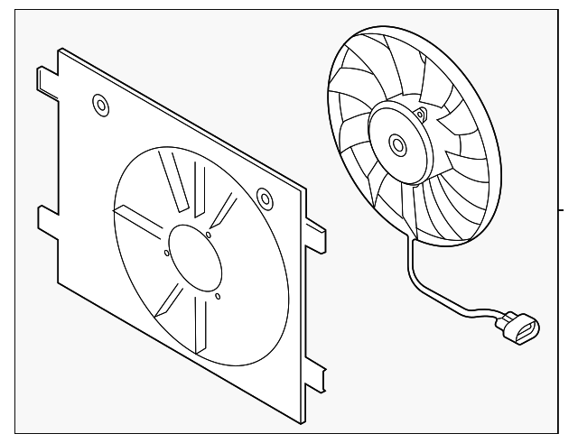 Engine Cooling Fan Assembly 1EA-121-203-C