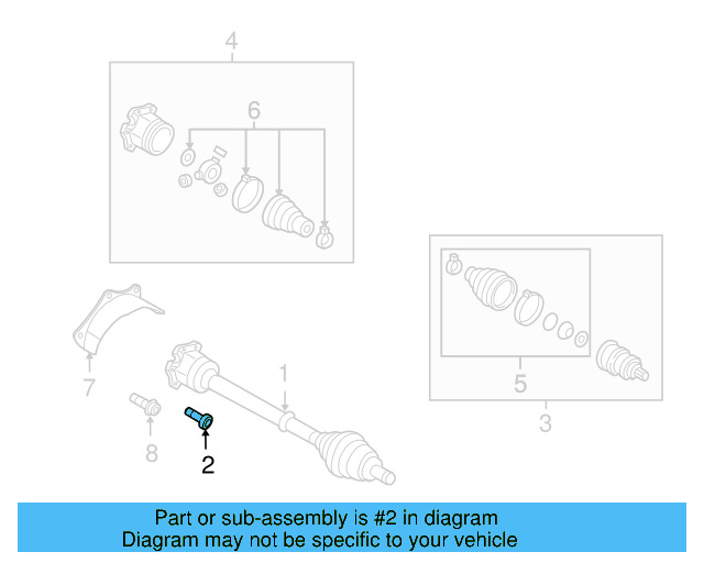 Axle Assembly Bolt N-909-910-02 - View 13