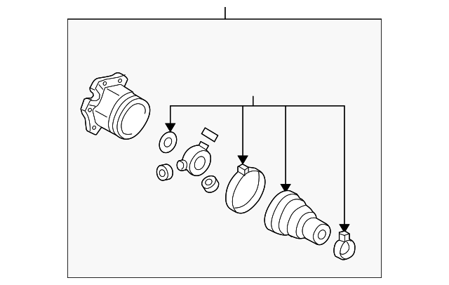 Inner Joint Assembly 1K0-498-103-Q - View 3