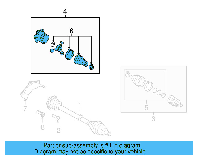 Inner Joint Assembly 1K0-498-103-Q - View 6