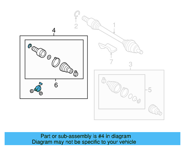 Inner Joint Assembly 1K0-498-103-L - View 5