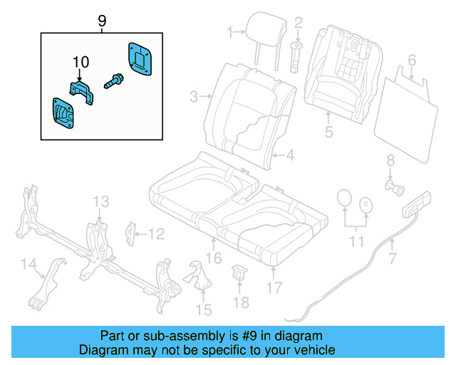 Trim Assembly Retainer 8J8-885-371 - View 3