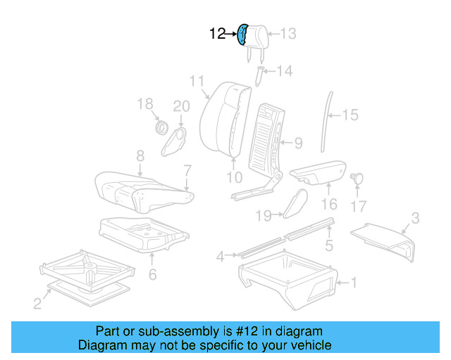 Headrest 357-881-905-A - View 3