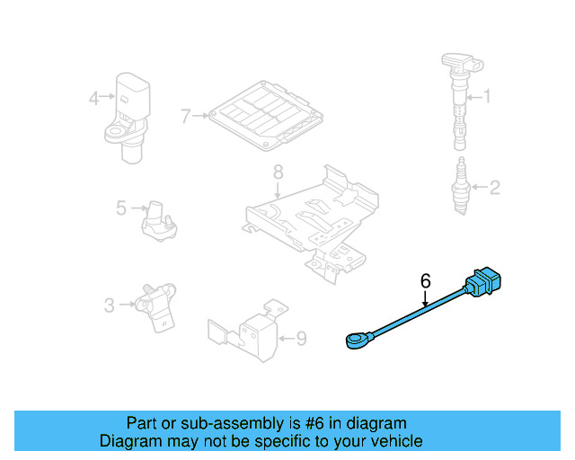 Ignition Knock (Detonation) Sensor 07K-905-377-E - View 9