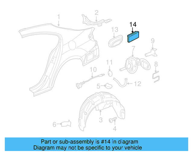 Quarter Panel Air Vent Grille 3C0-819-465 - View 22