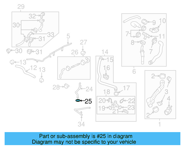 Reservoir Hose Clamp N-906-869-02 - View 373